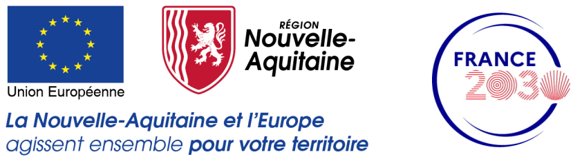 Logos : FEDER Union Europénne Nouvelle-Aquitaine - France 2030